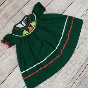 Lil Cactus Christmas dress smocked